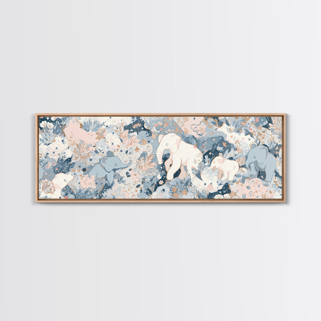 Pastel Jungle Animals Canvas Print, Nursery Art, Nursery Wall Art, Nursery Decor, Abstract Art, Nursery, Woodland Nursery, NUR-3x1-34