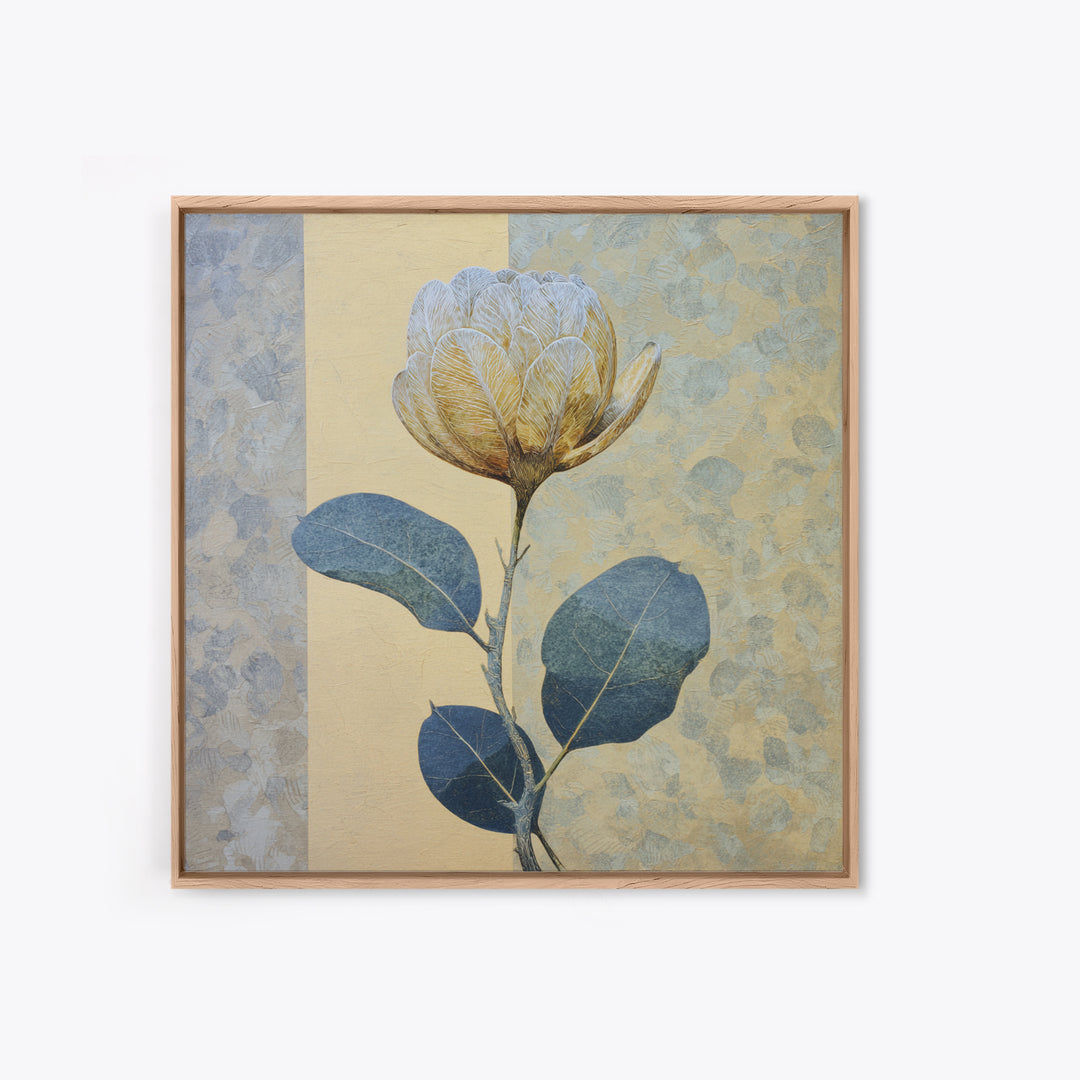 Modern Botanical Print Framed Canvas Print, Office Art, Trendy Wall Art, Office Decor, Fine Art, Focus, Minimalist Decor, OFF-1x1-100