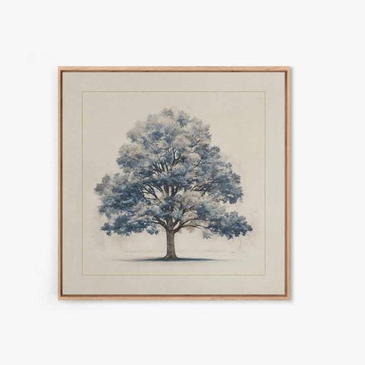 Ink Wash Tree Symbolizing Stability Canvas Print, Office Art, Living Room Decor, Office Decor, Fine Art, Focus, Fine Art Print, OFF-1x1-14