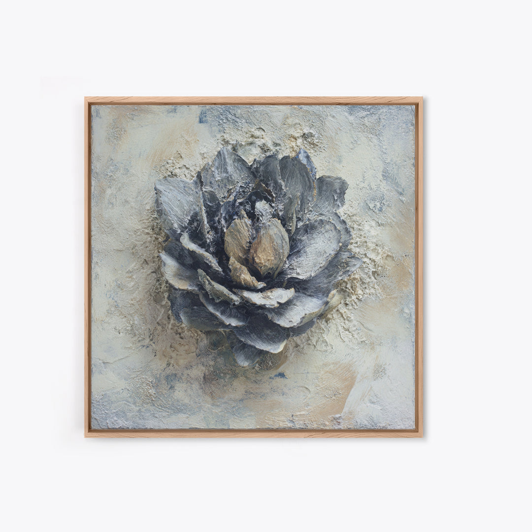Desk Plant Botanical Closeup Framed Canvas Print, Office Art, Abstract Art, Office Decor, Fine Art, Focus, Downloadable Prints, OFF-1x1-16