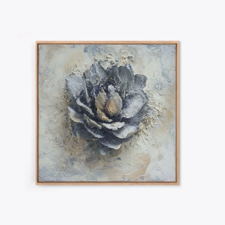 Desk Plant Botanical Closeup Framed Canvas Print, Office Art, Abstract Art, Office Decor, Fine Art, Focus, Downloadable Prints, OFF-1x1-16
