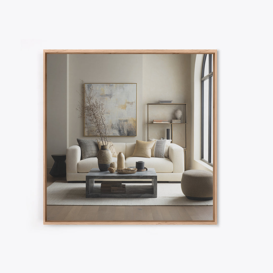 Monochrome Bridge Structure Framed Canvas Print, Office Art, Canvas Print, Office Decor, Abstract Art, Focus, Art Print, OFF-1x1-58