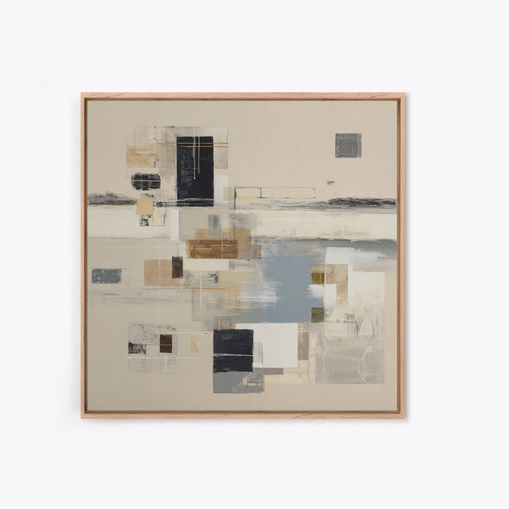 Dignified Neutral Landscape Framed Canvas Print, Office Art, Fine Art Print, Office Decor, Fine Art, Focus, Poster, Wall Decor, OFF-1x1-79