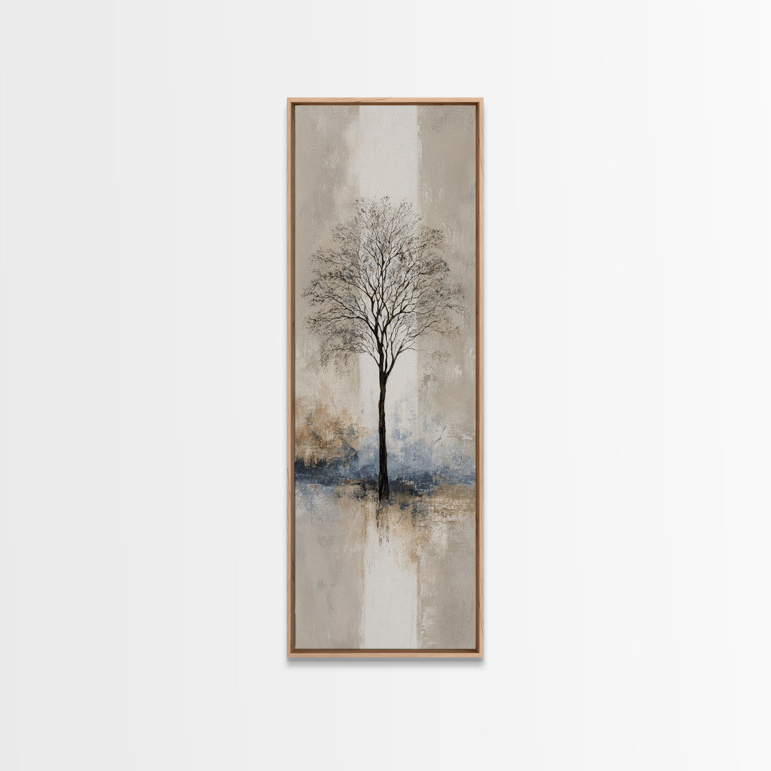 Ink Wash Tree Symbolizing Stability Canvas Print, Office Art, Dopamine Decor, Office Decor, Fine Art, Focus, Boho Decor, OFF-1x3-26