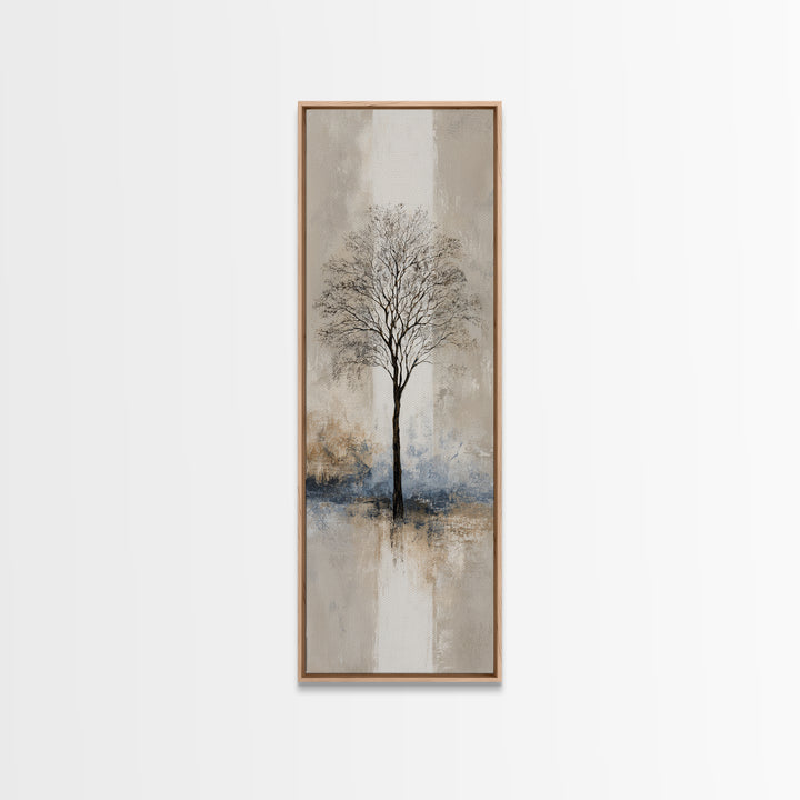 Ink Wash Tree Symbolizing Stability Canvas Print, Office Art, Dopamine Decor, Office Decor, Fine Art, Focus, Boho Decor, OFF-1x3-26