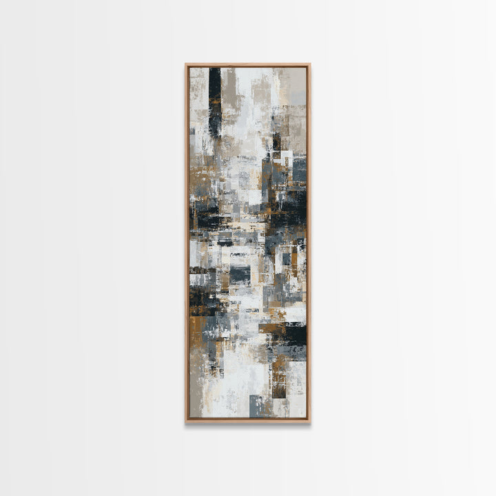 City Map Abstract Canvas Print, Office Art, Textured Painting, Office Decor, Abstract Art, Focus, Printables, Digital Wall Art, OFF-1x3-32