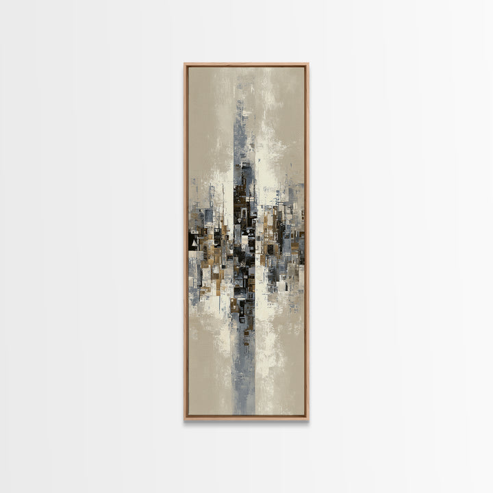 Abstract Light Beam Through Dark Shapes Canvas Print, Office Art, Wall Art, Office Decor, Abstract Art, Focus, Boho, Art Deco, OFF-1x3-35