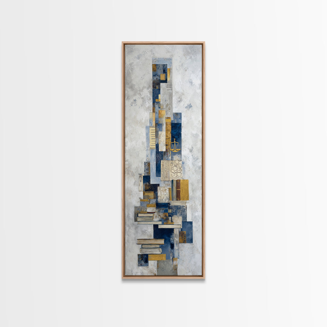 Clean Abstract Geometry Canvas Print, Office Art, Statement Artwork, Office Decor, Fine Art, Focus, Wall Decor, Digital Art, OFF-1x3-37