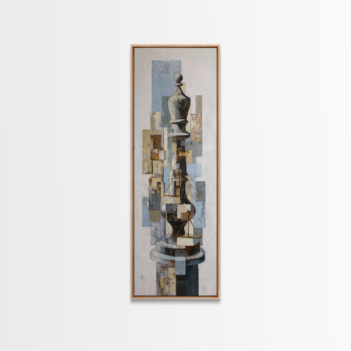 Minimal Chess Piece Still Life Canvas Print, Office Art, Canvas Print, Office Decor, Fine Art, Focus, Art Print, Room Decor, OFF-1x3-49