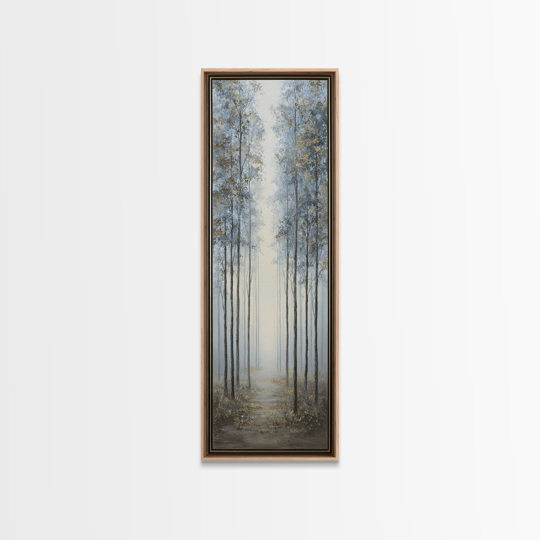 Quiet Forest Path for Mental Reset Canvas Print, Office Art, Digital Wall Art, Office Decor, Fine Art, Focus, Dopamine Decor, OFF-1x3-55