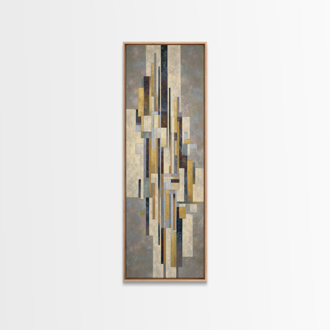 Geometric Labyrinth Pattern Canvas Print, Office Art, Digital Print, Office Decor, Abstract Art, Focus, Gallery Decor, OFF-1x3-6