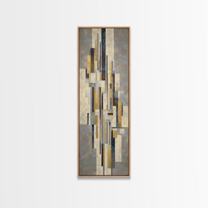 Geometric Labyrinth Pattern Canvas Print, Office Art, Digital Print, Office Decor, Abstract Art, Focus, Gallery Decor, OFF-1x3-6