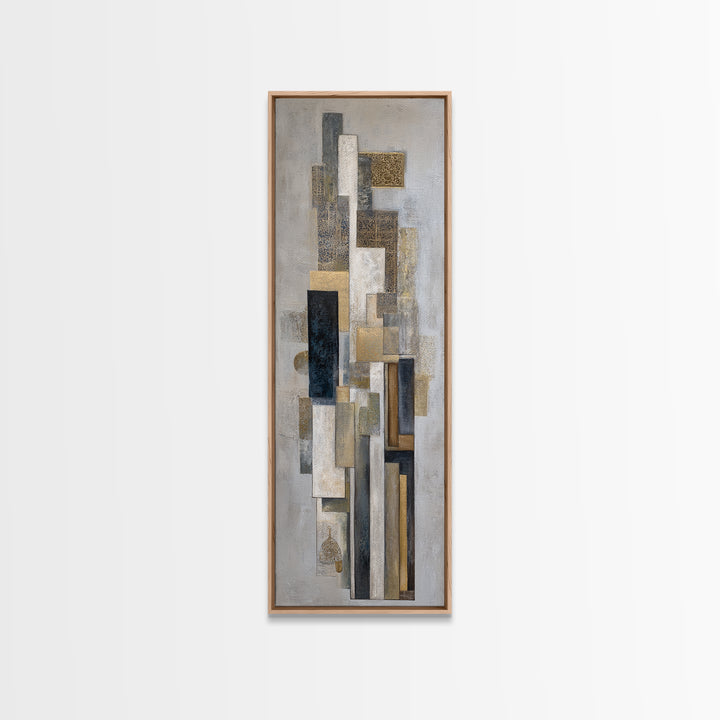 Clean Abstract Geometry Canvas Print, Office Art, Poster, Office Decor, Abstract Art, Focus, Canvas Wall Art, Wall Prints, OFF-1x3-85