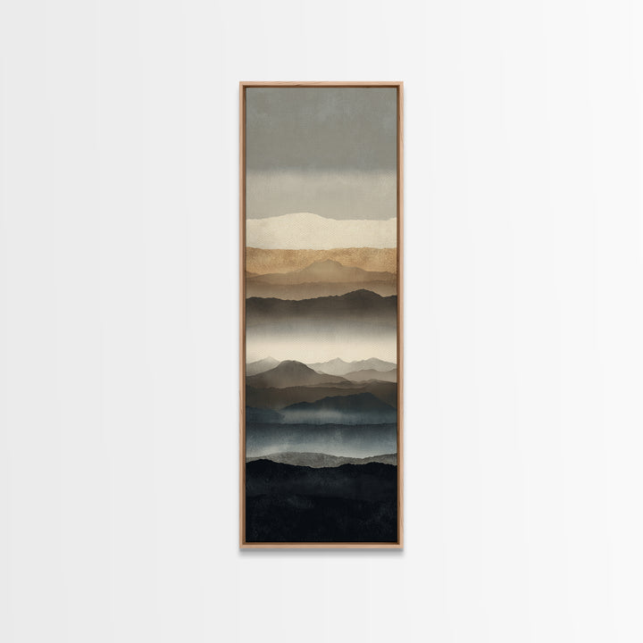 Minimal Mountain Sunrise for Focus Canvas Print, Office Art, Luxury Decor, Office Decor, Fine Art, Focus, Pet Portrait, OFF-1x3-86