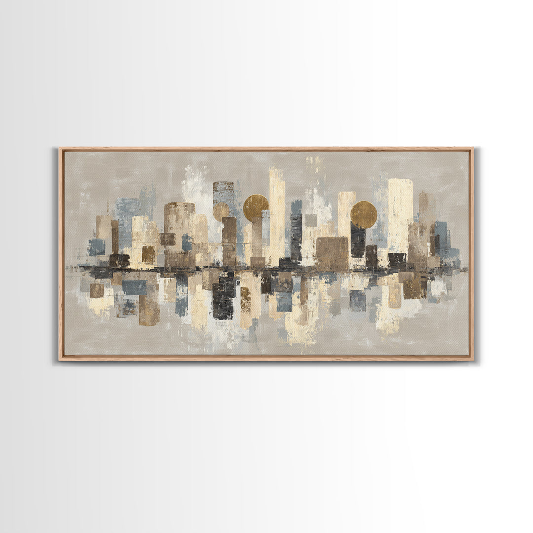 Large Neutral Texture Art for Professional Setting Canvas Print, Office Art, Contemporary Art, Office Decor, Fine Art, Focus, OFF-2x1-17