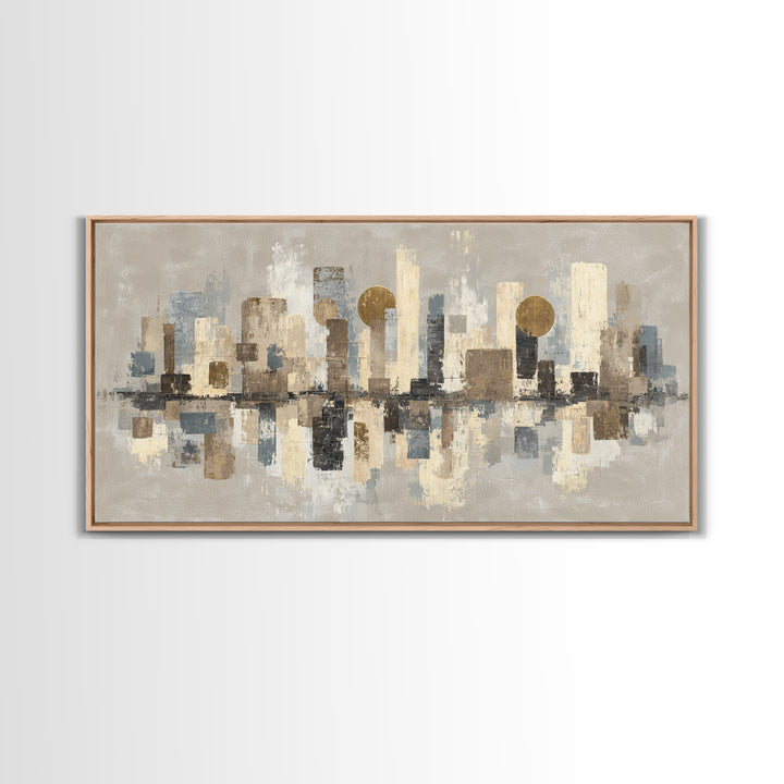 Large Neutral Texture Art for Professional Setting Canvas Print, Office Art, Contemporary Art, Office Decor, Fine Art, Focus, OFF-2x1-17