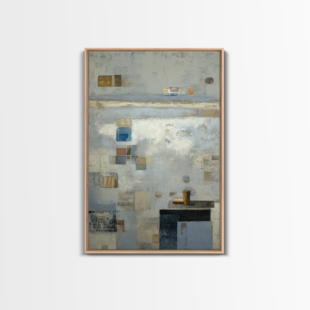 Dignified Neutral Landscape Canvas Print, Office Art, Gallery Decor, Office Decor, Oil Painting, Focus, Contemporary Art, OFF-2x3-15