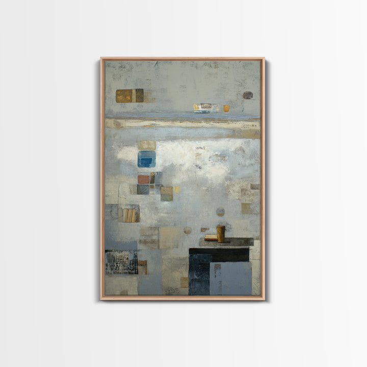 Dignified Neutral Landscape Canvas Print, Office Art, Gallery Decor, Office Decor, Oil Painting, Focus, Contemporary Art, OFF-2x3-15