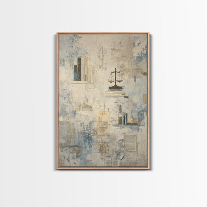 Architectural Line Drawing Framed Canvas Print, Office Art, Wall Decor, Office Decor, Abstract Art, Focus, Wall Prints, OFF-2x3-59