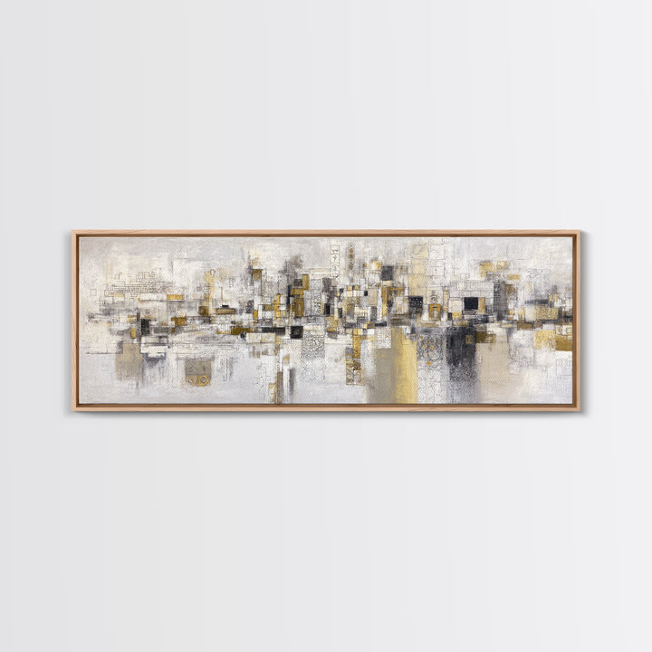 Architectural Line Drawing Canvas Print, Office Art, Statement Artwork, Office Decor, Abstract Art, Focus, Wall Decor, OFF-3x1-19