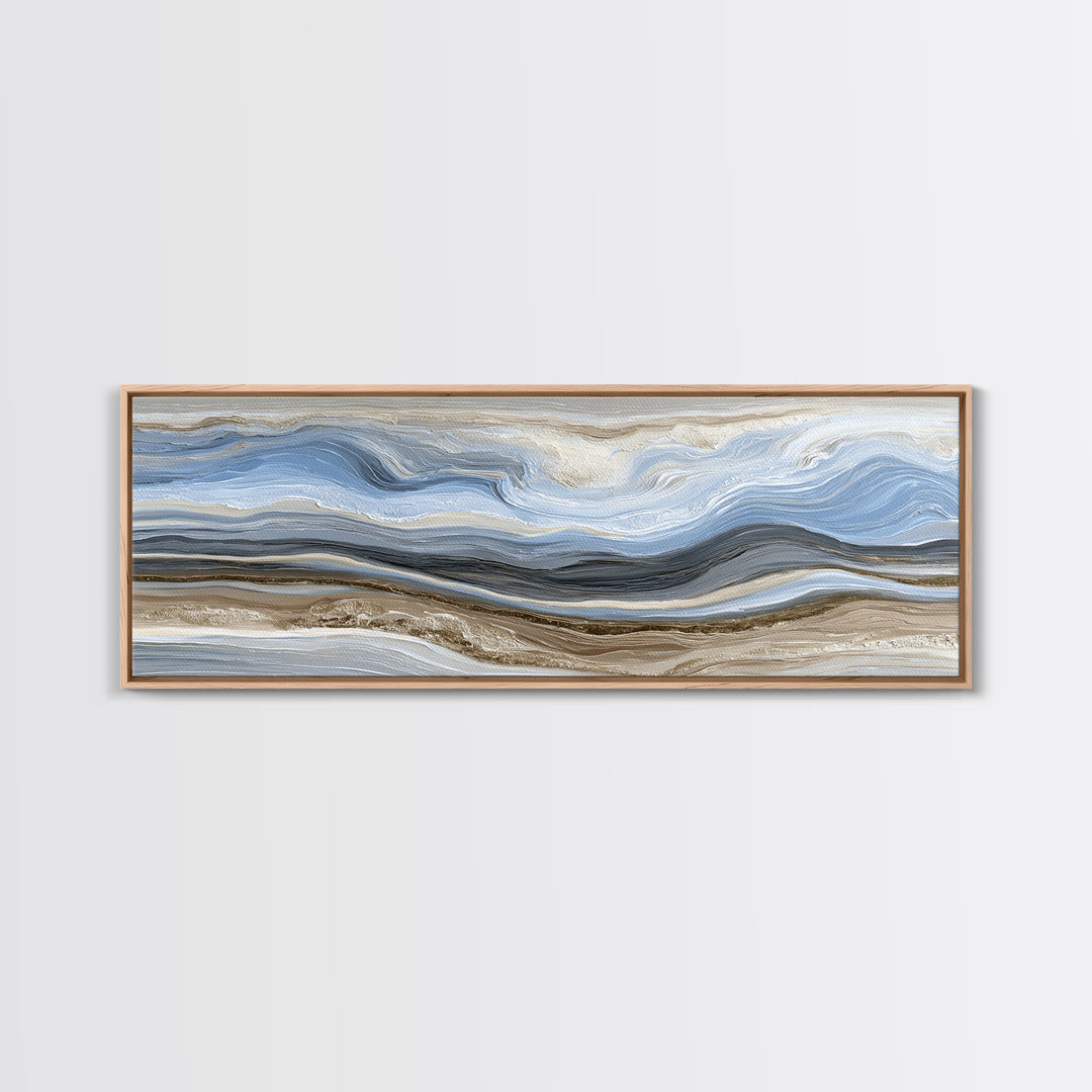 Blue Abstract Wave Pattern for Focus Canvas Print, Office Art, Abstract Art, Office Decor, Fine Art, Focus, Downloadable Prints, OFF-3x1-33