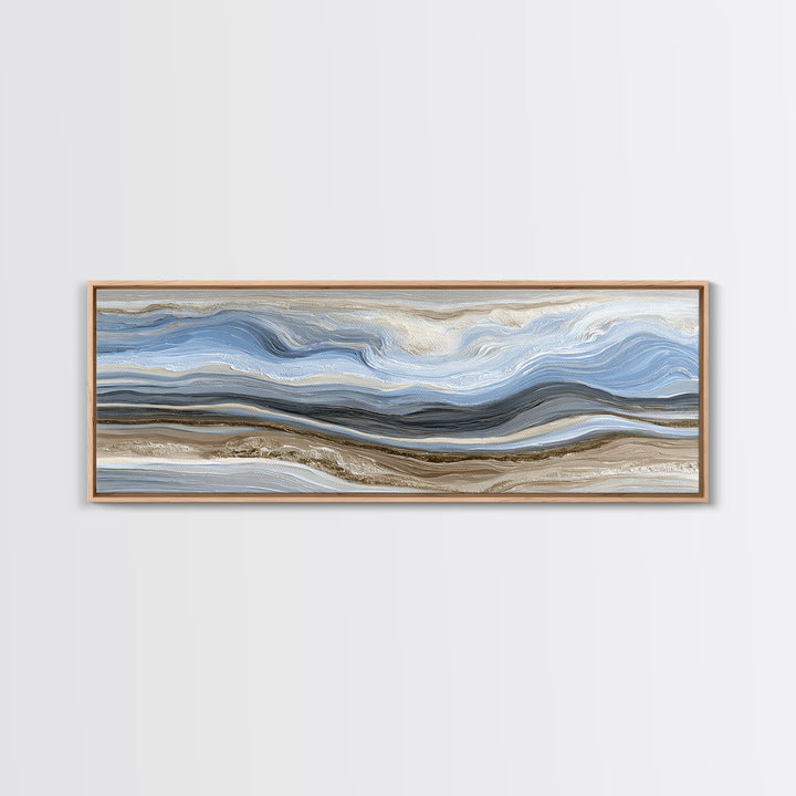 Blue Abstract Wave Pattern for Focus Canvas Print, Office Art, Abstract Art, Office Decor, Fine Art, Focus, Downloadable Prints, OFF-3x1-33