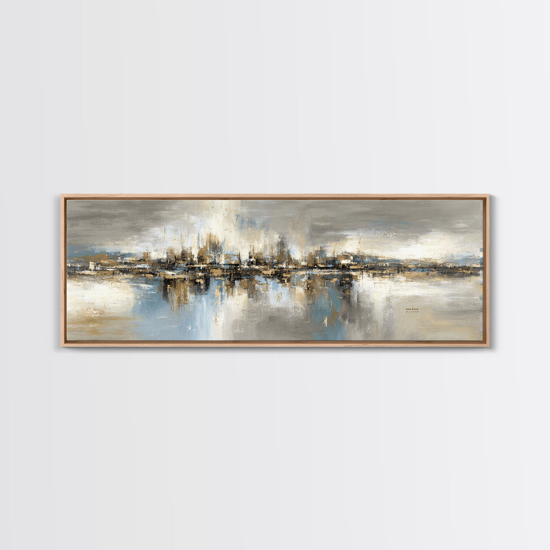 City Map Abstract Canvas Print, Office Art, Trendy Wall Art, Office Decor, Fine Art, Focus, Minimalist Decor, Contemporary Art, OFF-3x1-36