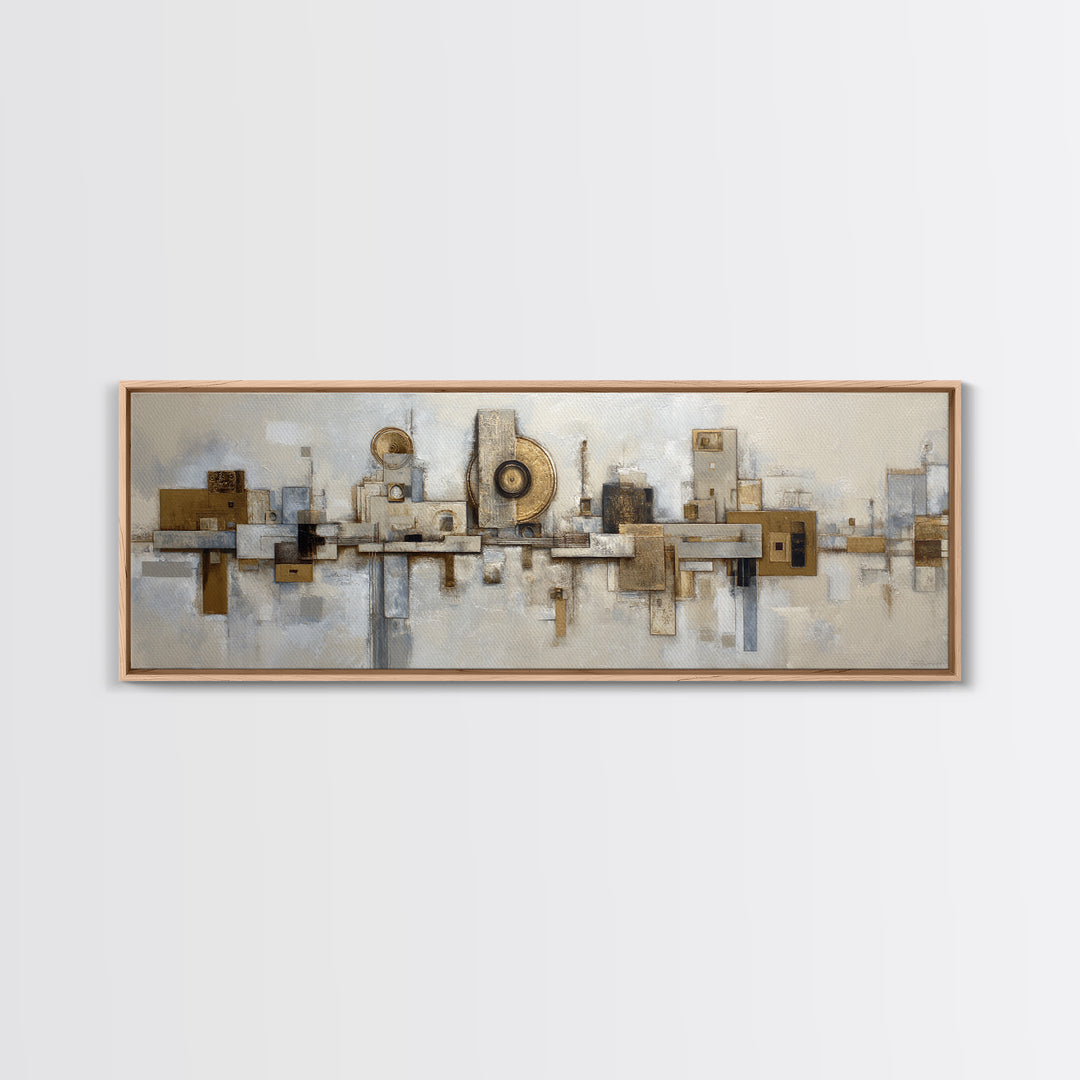 Large Neutral Texture Art for Professional Setting Canvas Print, Office Art, Abstract Wall Art, Office Decor, Oil Painting, OFF-3x1-61