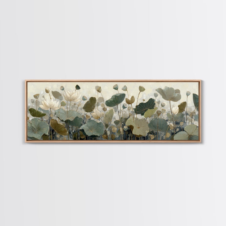 Modern Botanical Print Framed Canvas Print, Office Art, Contemporary Art, Office Decor, Fine Art, Focus, Large Wall Art, OFF-3x1-68
