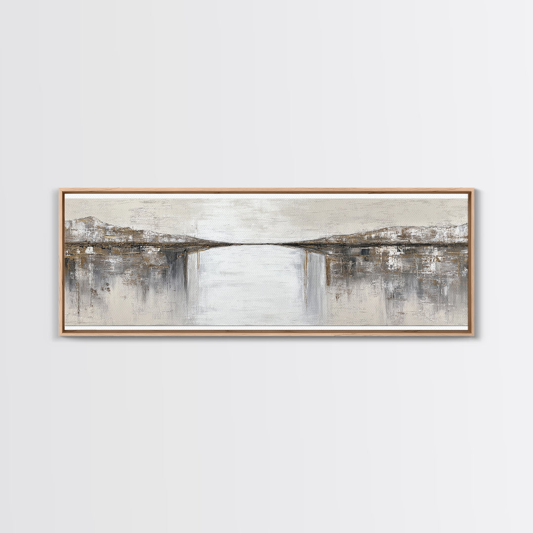 Monochrome Bridge Structure Framed Canvas Print, Office Art, Wall Prints, Office Decor, Fine Art, Focus, Cubicle Decor, OFF-3x1-74
