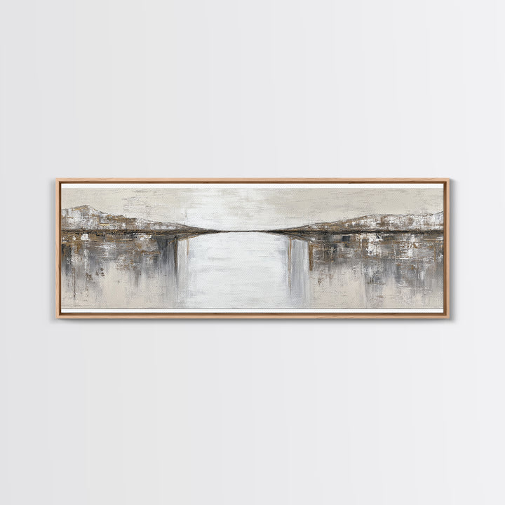 Monochrome Bridge Structure Framed Canvas Print, Office Art, Wall Prints, Office Decor, Fine Art, Focus, Cubicle Decor, OFF-3x1-74