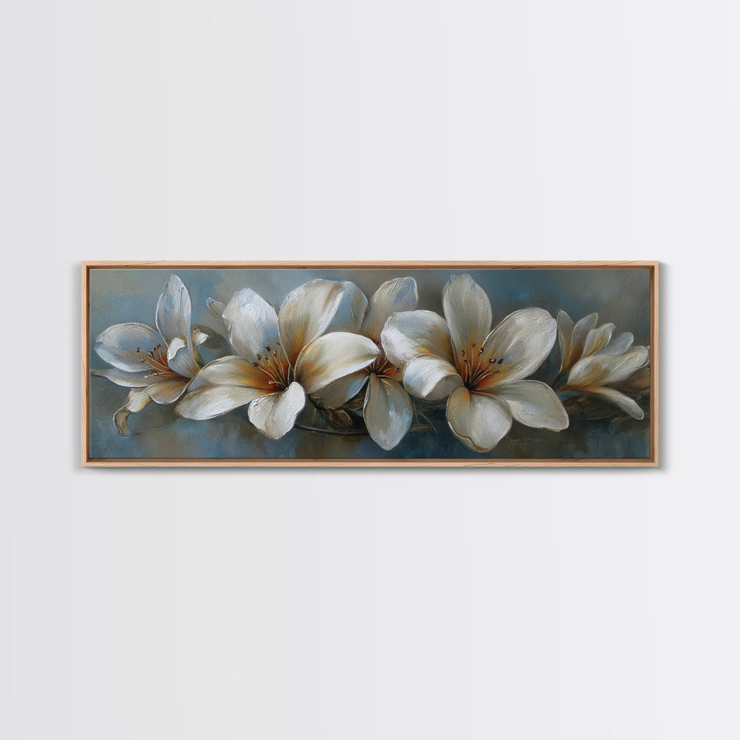 Desk Plant Botanical Closeup Canvas Print, Office Art, Office Decor, Watercolor Art, Focus, Canvas Wall Art, Abstract Art, OFF-3x1-80