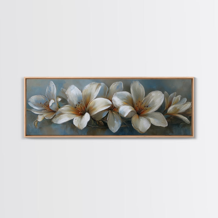 Desk Plant Botanical Closeup Canvas Print, Office Art, Office Decor, Watercolor Art, Focus, Canvas Wall Art, Abstract Art, OFF-3x1-80