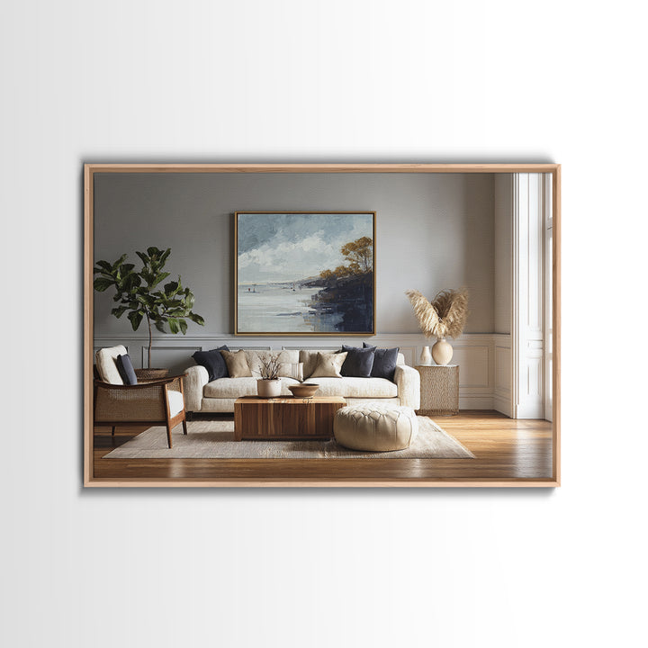 Modern Botanical Print Canvas Print, Office Art, Ai Art, Office Decor, Oil Painting, Focus, Trendy Wall Art, Gallery Decor, OFF-3x2-32