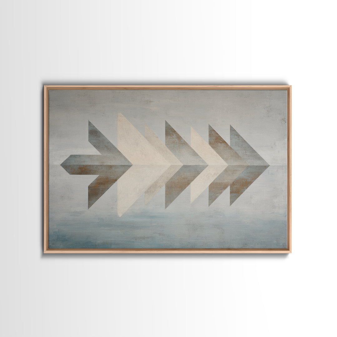 Subtle Motivational Symbol Using Arrows Without Text Canvas Print, Office Art, Cubicle Decor, Office Decor, Abstract Art, Focus, OFF-3x2-43