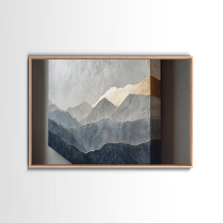Minimal Mountain Sunrise for Focus Canvas Print, Office Art, Wall Prints, Office Decor, Oil Painting, Focus, Cubicle Decor, OFF-3x2-54