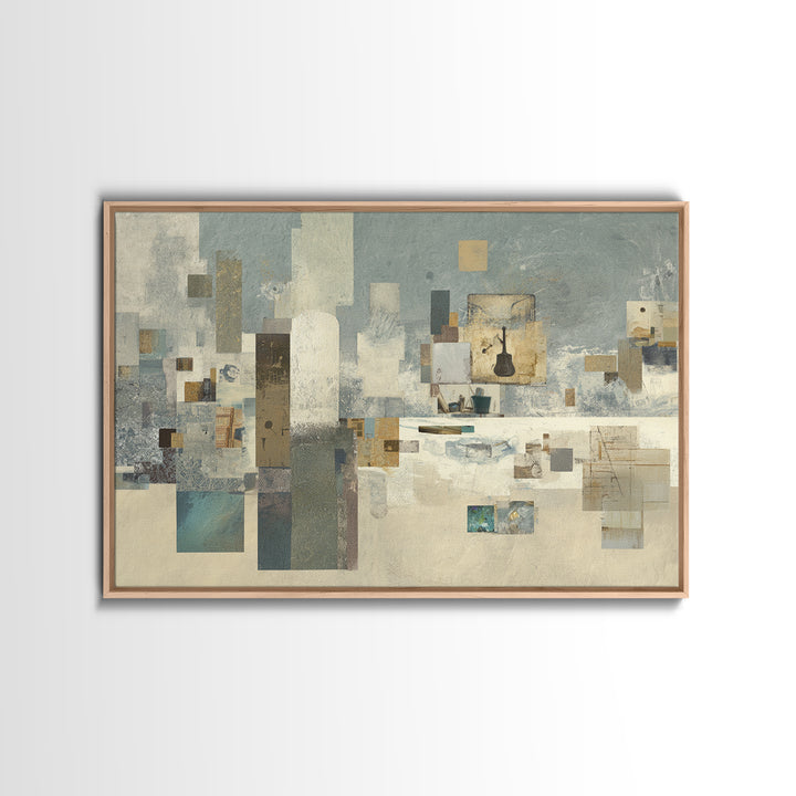 Dignified Neutral Landscape Framed Canvas Print, Office Art, Art Print, Office Decor, Fine Art, Focus, Printable, OFF-3x2-59