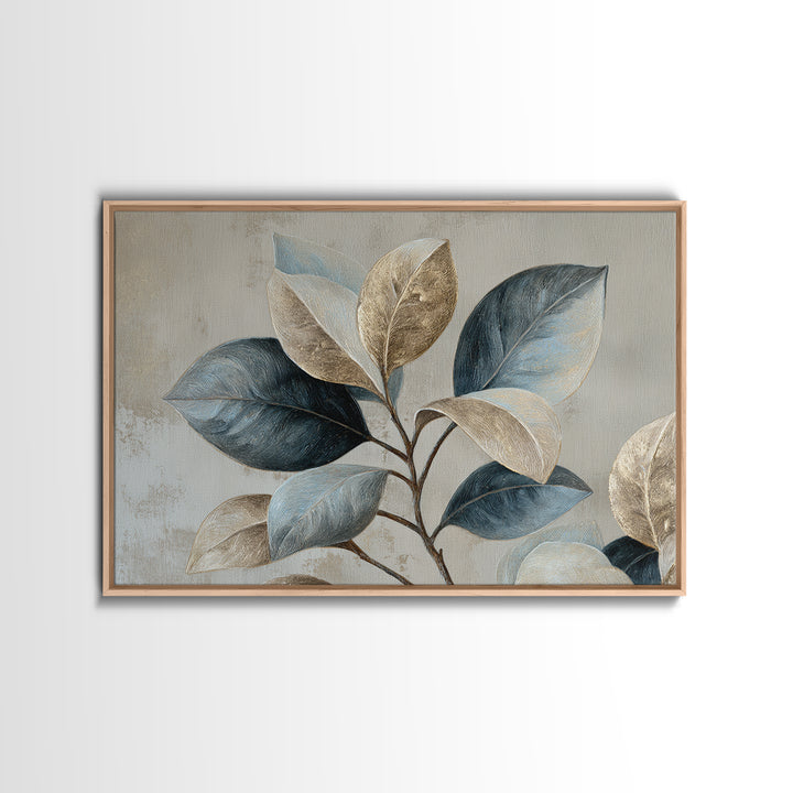 Desk Plant Botanical Closeup Canvas Print, Office Art, Neutral Decor, Office Decor, Oil Painting, Focus, Wall Art, Home Decor, OFF-3x2-68
