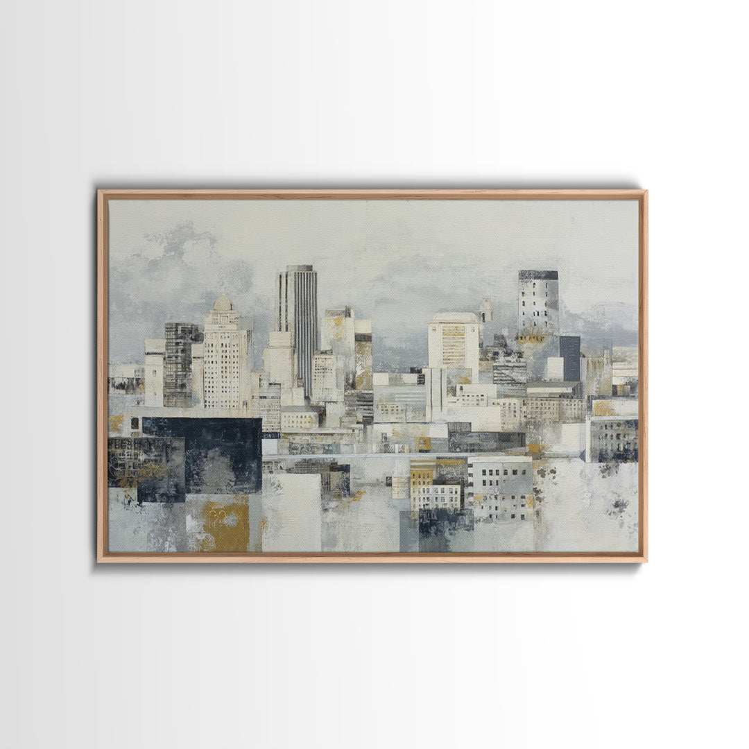 Large Neutral Texture Art for Professional Setting Framed Canvas Print, Office Art, Trendy Wall Art, Office Decor, OFF-3x2-97