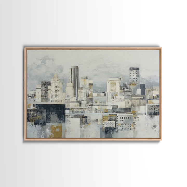Large Neutral Texture Art for Professional Setting Framed Canvas Print, Office Art, Trendy Wall Art, Office Decor, OFF-3x2-97