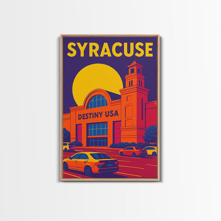 Syracuse New York Travel Poster, Canvas Print, High Contrast City Poster, Syracuse Wall Art, City Travel Prints, Wall Decor, City Poster