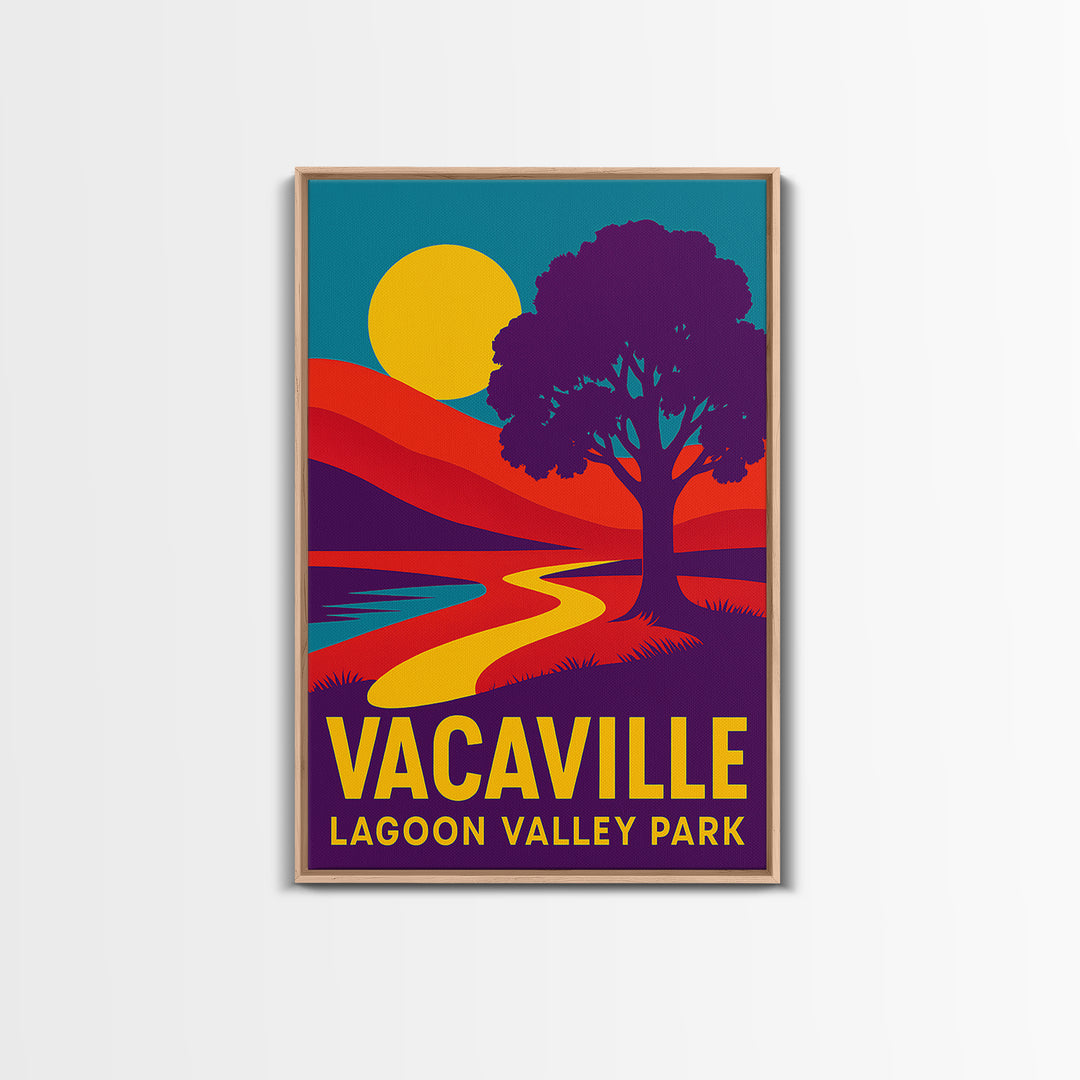 Vacaville Travel Poster, Framed Canvas Print, High Contrast City Poster, Vacaville Poster Print, City Travel Prints, Travel Poster Art