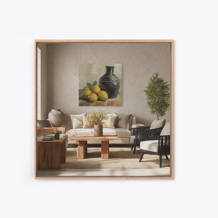 Outdoor Citrus Still Life Framed Canvas Print, Patio Art, Fine Art Print, Patio Decor, Fine Art, Outdoor, Wall Decor, PAT-1x1-29