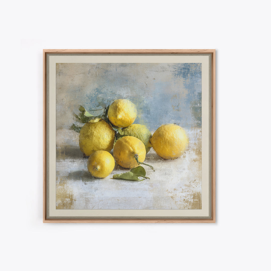Outdoor Citrus Still Life Canvas Print, Patio Art, Rustic Decor, Patio Decor, Fine Art, Outdoor, Textured Painting, PAT-1x1-5