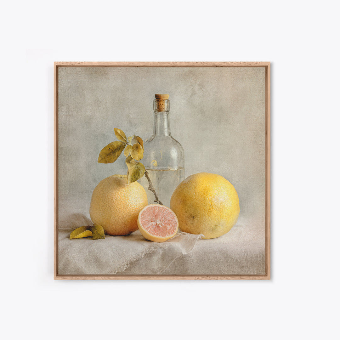 Outdoor Citrus Still Life Framed Canvas Print, Patio Art, Fine Art Print, Patio Decor, Fine Art, Outdoor, Wall Decor, PAT-1x1-53