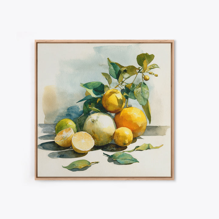Outdoor Citrus Still Life Canvas Print, Patio Art, Room Decor, Patio Decor, Fine Art, Outdoor, Garden Art, Outdoor Wall Art, PAT-1x1-77