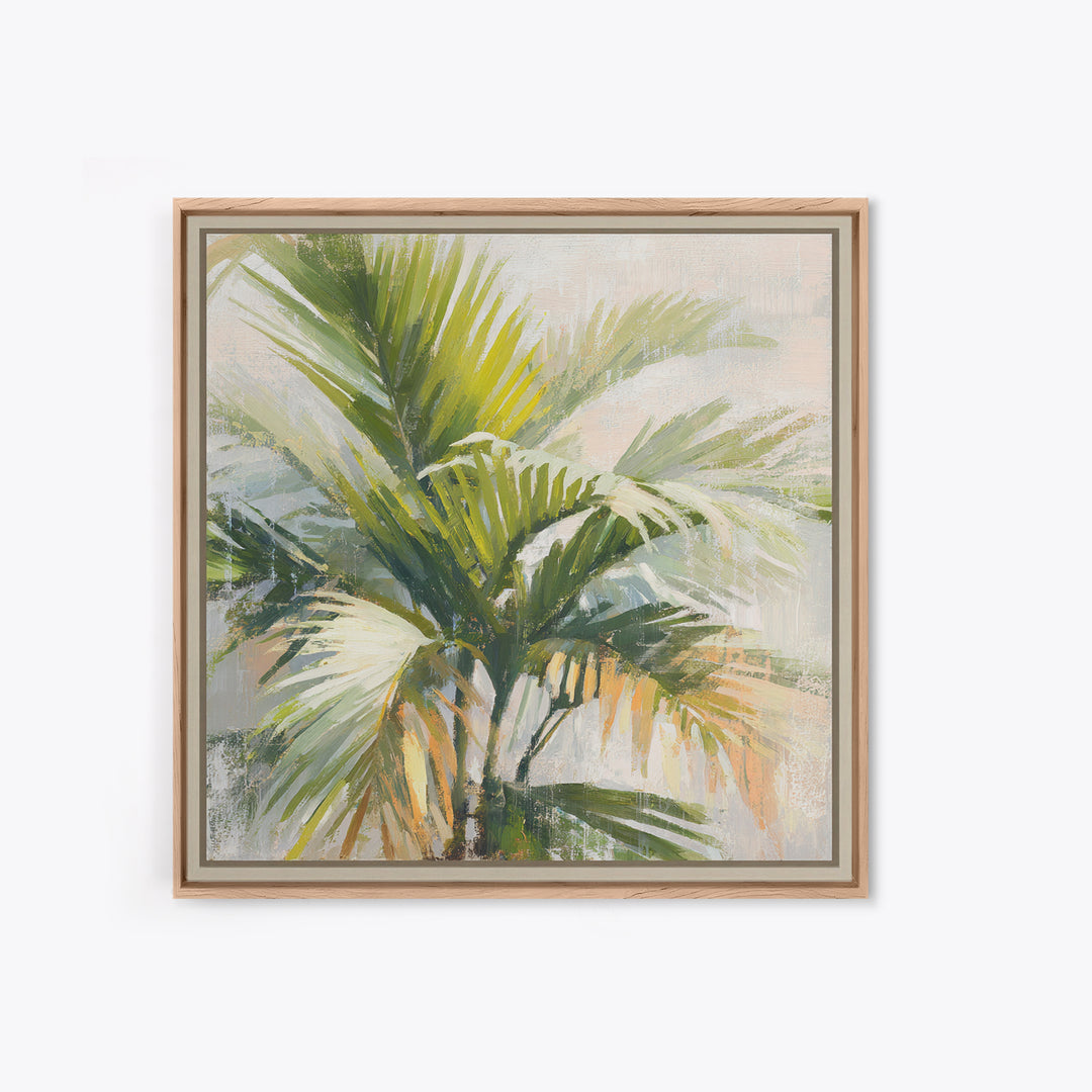 Tropical Palm Fronds Canvas Print, Patio Art, Wall Art, Patio Decor, Oil Painting, Outdoor, Outdoor Wall Decor, Floral Wall Art, PAT-1x1-97