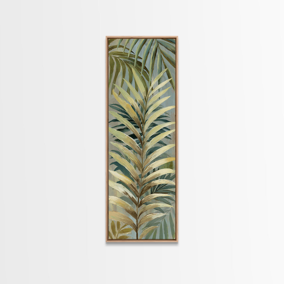Tropical Palm Fronds Canvas Print, Patio Art, Statement Artwork, Patio Decor, Fine Art, Outdoor, Outdoor Decor, Metal Wall Art, PAT-1x3-13