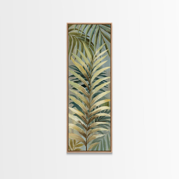Tropical Palm Fronds Canvas Print, Patio Art, Statement Artwork, Patio Decor, Fine Art, Outdoor, Outdoor Decor, Metal Wall Art, PAT-1x3-13