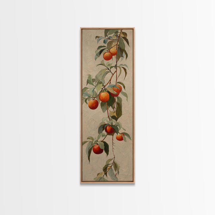 Orange Tree Branch Framed Canvas Print, Patio Art, Yard Decor, Patio Decor, Fine Art, Outdoor, Luxury Decor, Art Print, PAT-1x3-34